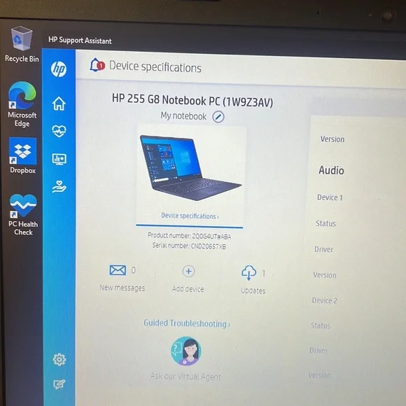 HP 255 G8 Notebook PC Model (1W9Z3AV)